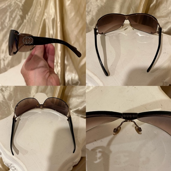 Gucci Shield Sunglasses in Brown Hue main image 12
